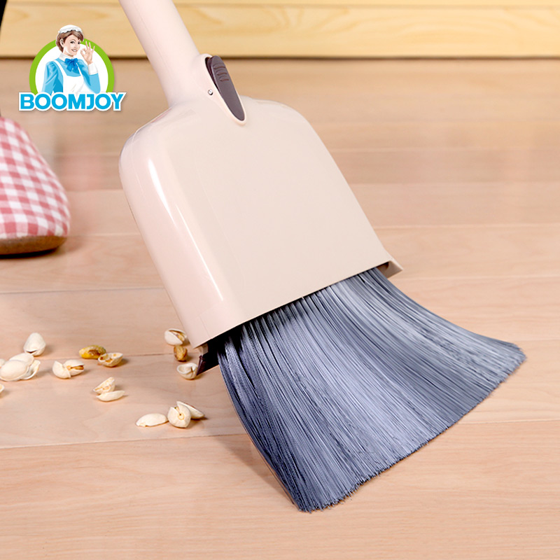 Boomjoy бытовые товары для уборки пола многофункциональная заводская цена ТВ покупки пластиковая Поворотная метла складной и пылесборник набор