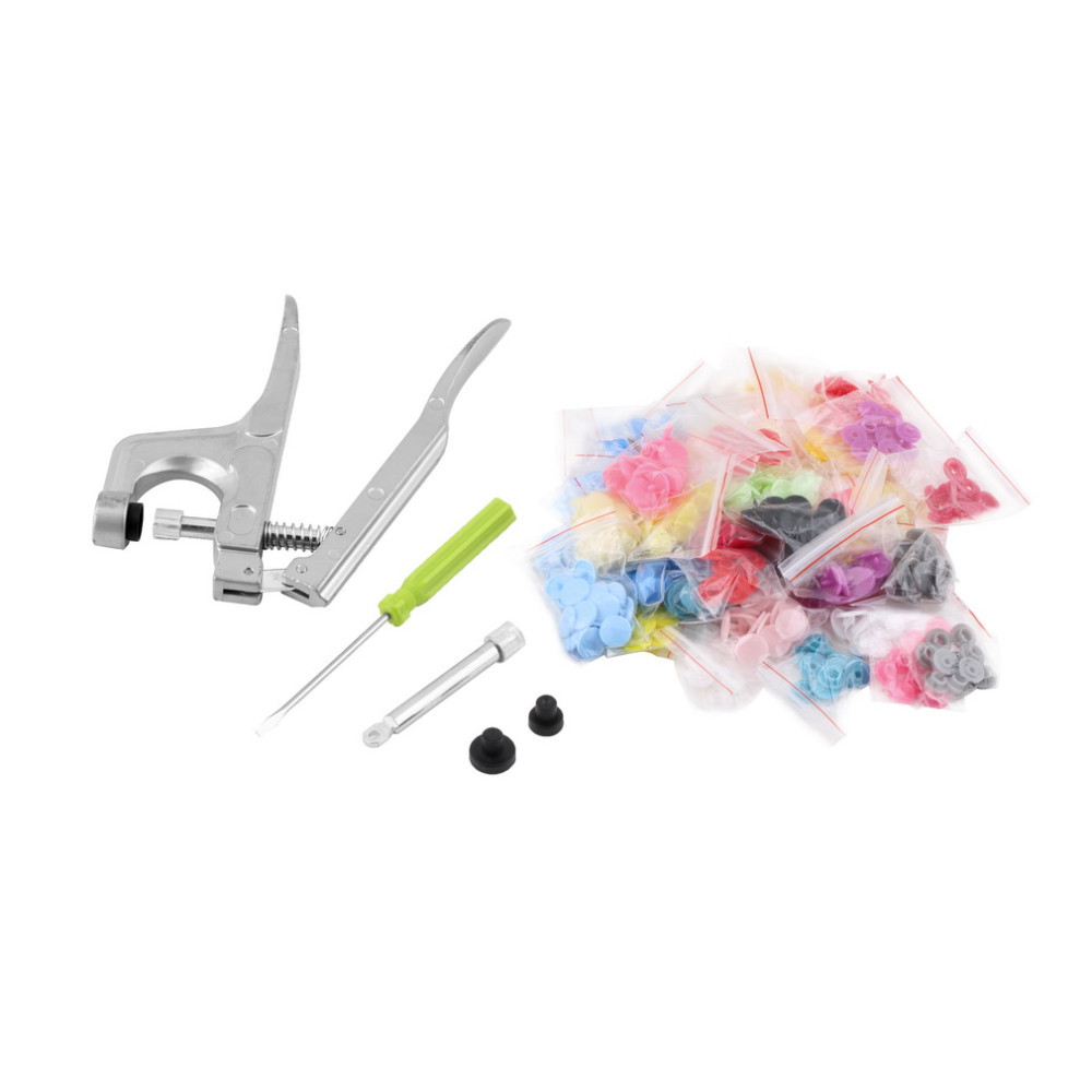 Кнопки губцевый инструмент T3 T5 T8 вычет зажим + 150pcs-T5 оснастка пуговицы принадлежности для шитья для крепежа используется для пеленки DIY смешивания