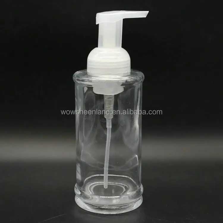 350ml Hand wash glass bottles pump body wash liquid soap dispenser refill bottle