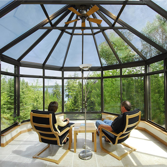 Подгонянный стиль двойной ламинат стеклянная алюминиевая Sunroom для сада и балкона