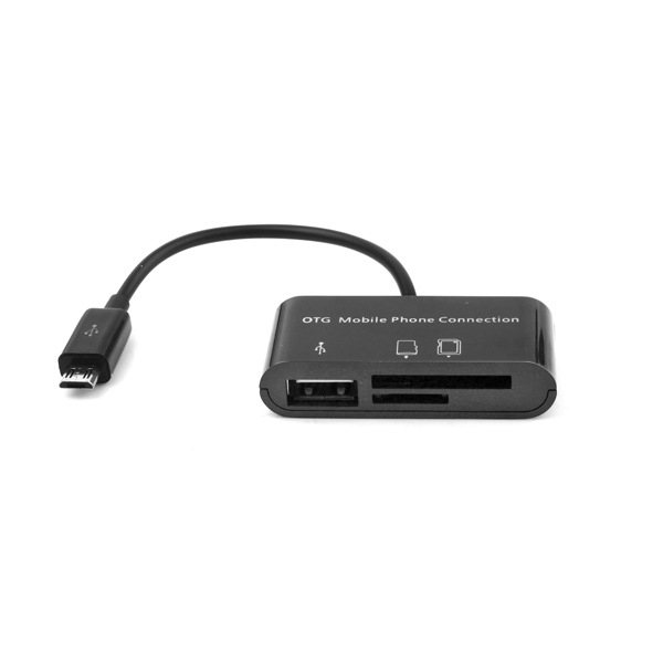 Заводская цена 3 в 1 2,0 TF SD Micro Usb 5Pin OTG Card Reader Адаптер для S4 S6 Android мобильный телефон