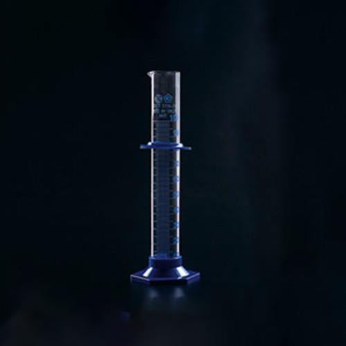 Lab Glass Measuring Cylinder with stopper and graduation