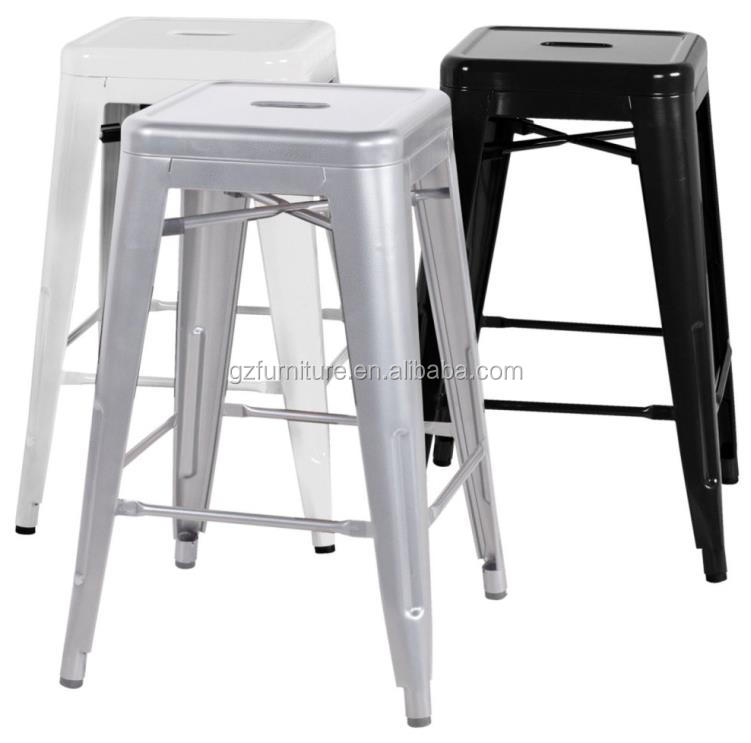 Metal Frame Commercial Furniture bar stool vintage industrial furniture stackable