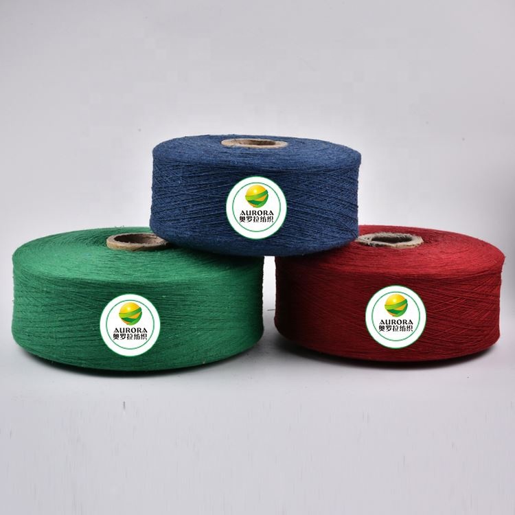 12S800TP Various colors blended open end knitting regenerated yarn wholesale cheapest price for short tubes yarn to egypt market