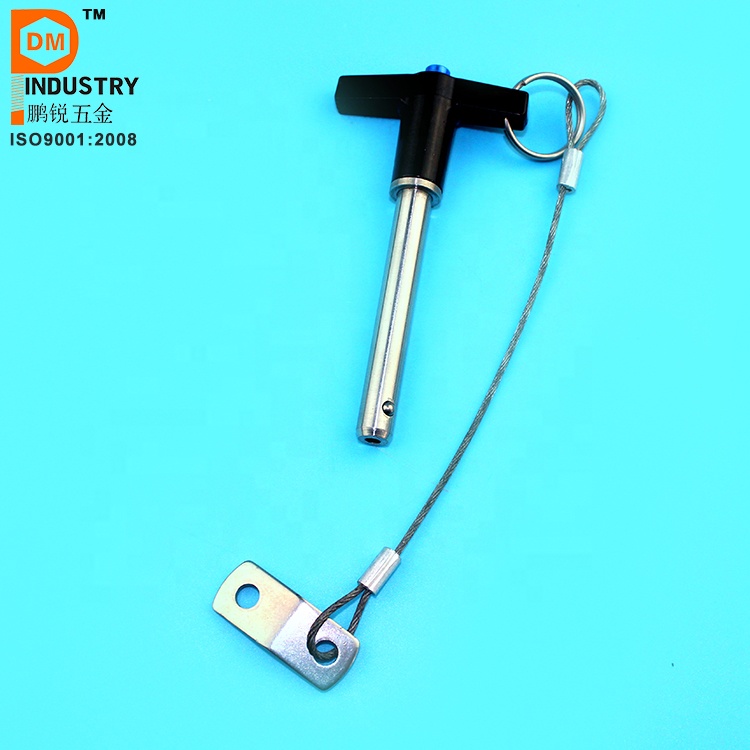 1/2 Dia T-Handle Quick Release Ball Lock Pins,