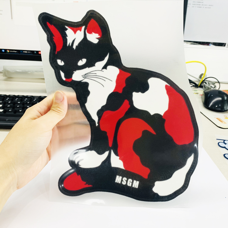 Высокое качество пользовательские 3D флок теплопередачи стикер патч
