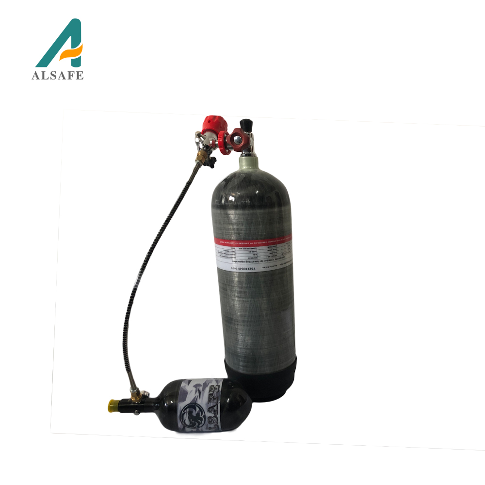 ALSAFEM 300bar высокого давления газовый баллон для дайвинга и пейнтбола углеродное волокно композитный газовый баллон