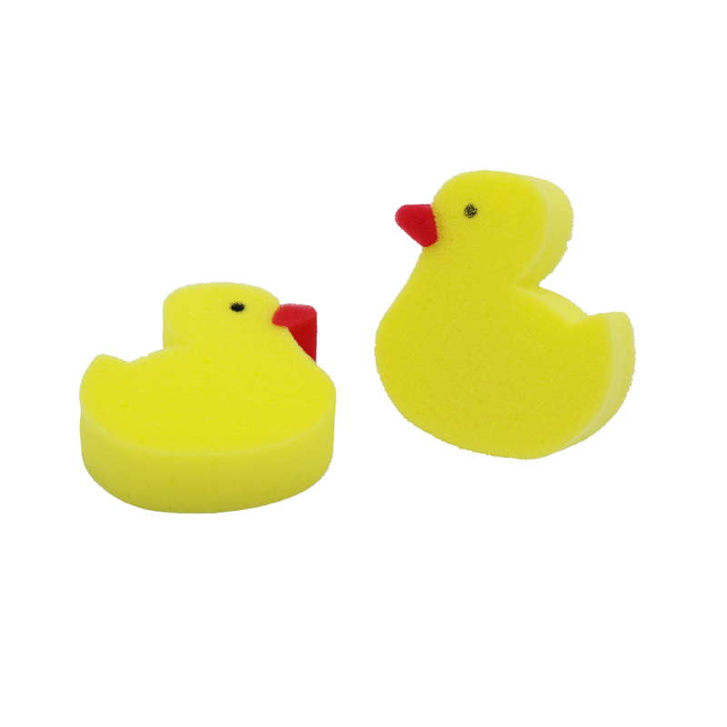 animal duck shape bath toy sponge