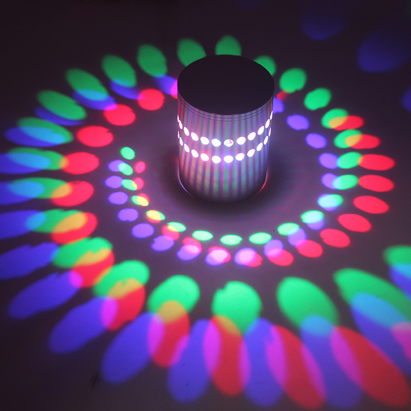 Цветная (RGB) спираль отверстие светодиодный настенный световой эффект настенный светильник с пультом дистанционного управления красочный Wandlamp для вечеринки бар лобби КТВ украшения дома