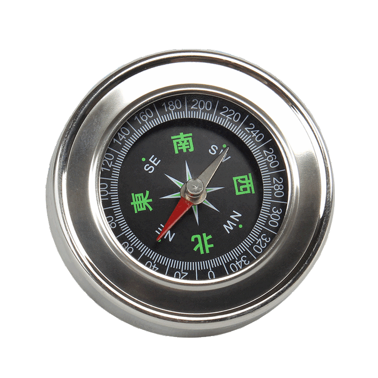 mini compass Outdoor camping Hiking Trekking Metal Stainless Steel Compass Travelling round Compass