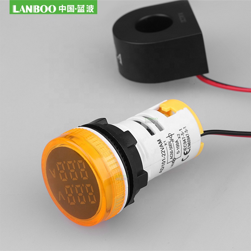 Горячая Распродажа, индикаторная лампа LANBOO, измеритель тока и напряжения с двойным дисплеем