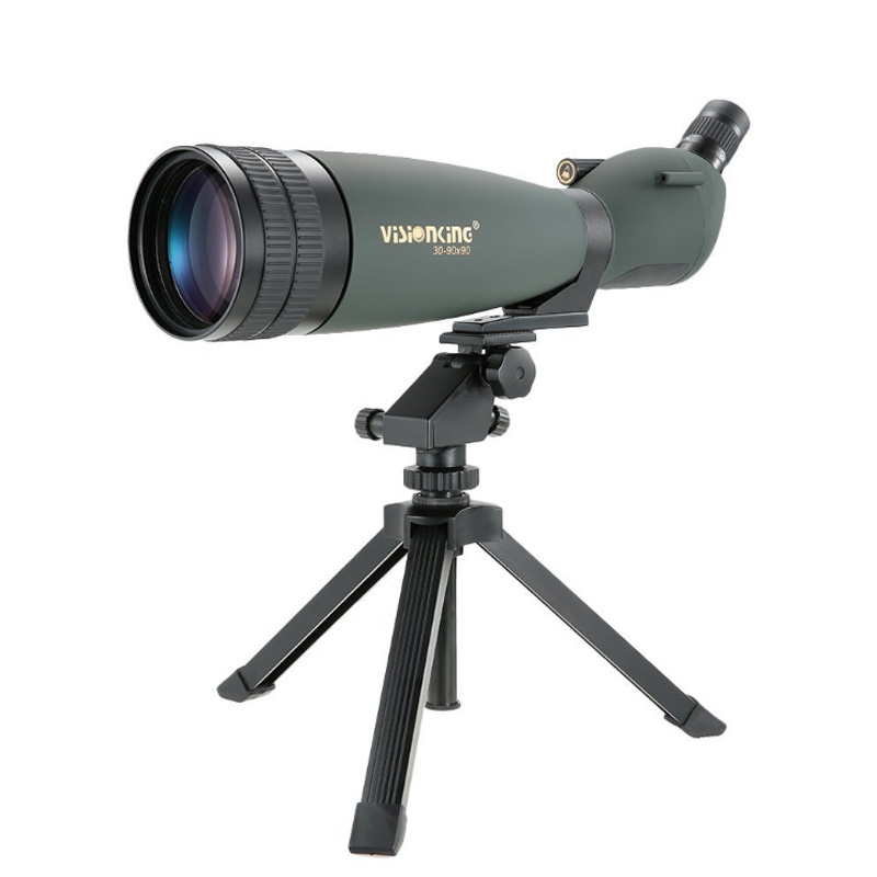 Visionking 30-90X90 угловой HD монокулярный телескоп, водонепроницаемый точечный трубоскоп, портативный телескоп для наблюдения за птицами на открытом воздухе, походов, с штативом