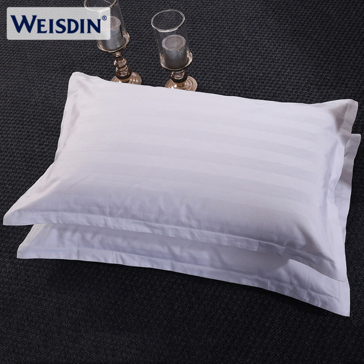 Китай поставщиков пользовательских роскошные 300 нить Отель White Satin Наволочка 100% хлопок
