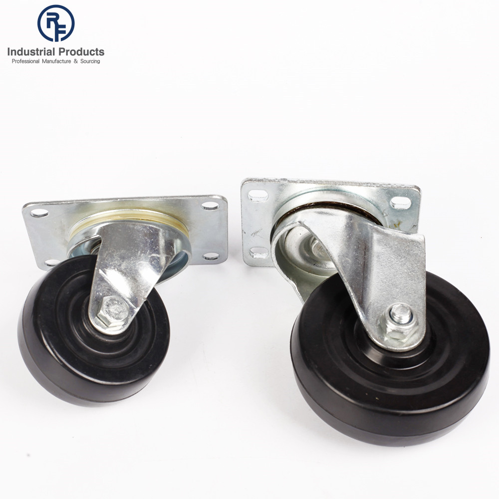 РЧ сверхмощный Промышленный Тип 3''x1-1/4 ''Резиновое Колесико-поворотное роликоподшипниковое Колесико