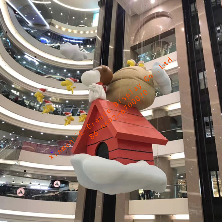 Indoor advertising dog statue display/3D advertising