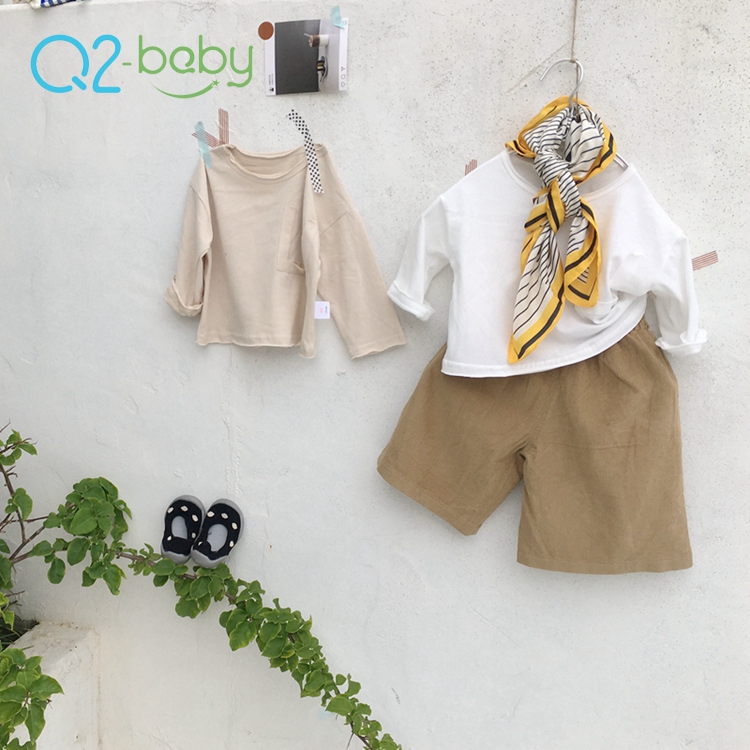 Q2-baby Китай, низкая цена, осенняя одежда для малышей, одежда для маленьких девочек, футболка