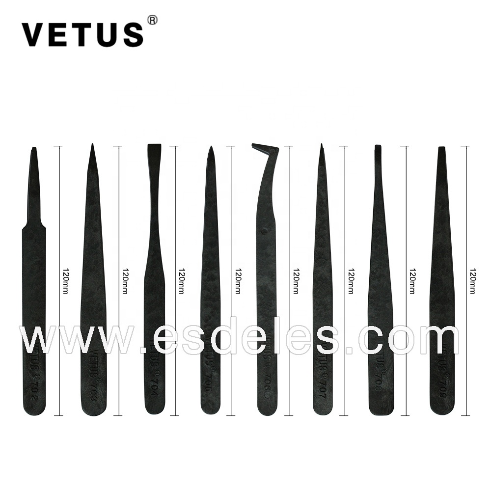 Оригинал VETUS 702/703/704/705/706/707/7080/709 антистатический пластик Пинцет