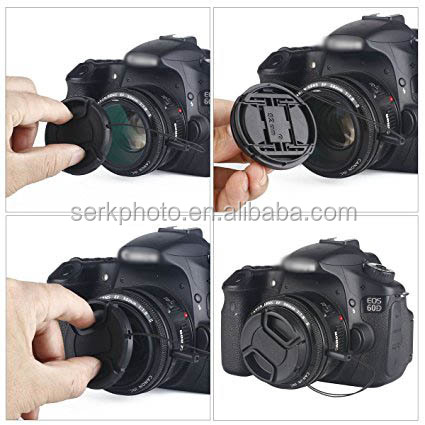 62mm Center Pinch Snap-On snap lens cap cover to protect lens for Camera DSLR