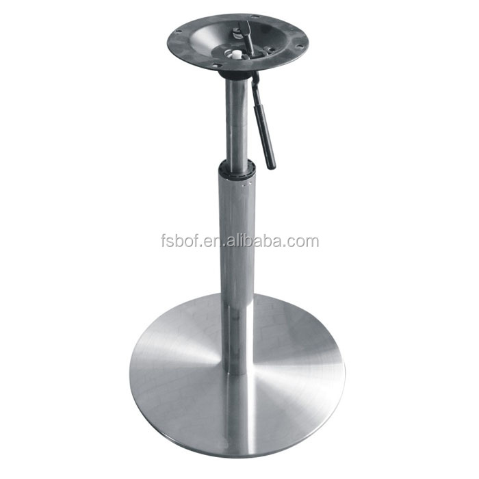 Wholesale Adjustable lift able stainless steel bar stool legs furniture accessories wrought iron coffee table part QF48