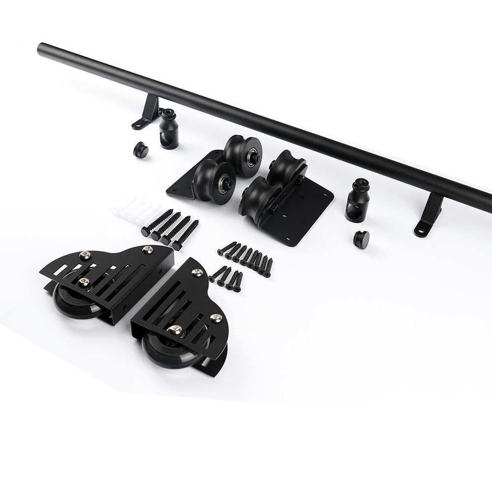 Rolling Ladder Hardware Library Sliding Ladder Hardware Kit with 39'' (1000mm) Round Track/Rail