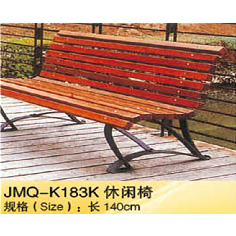 Открытый садовый стул открытый скамейке в парке дерева и металла Bench JMQ-K183K
