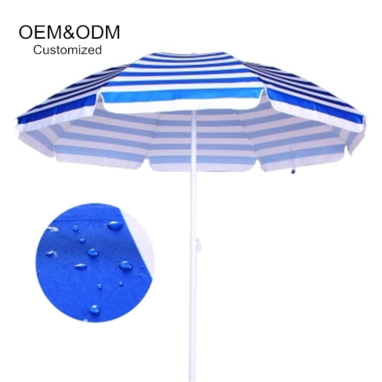 Custom made printing 170g polyester promotional advertising outdoor sun parasol beach umbrella