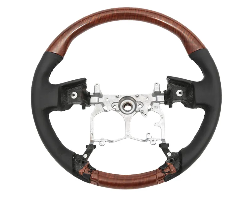 Aluminum Alloy Steering Wheel With Wooden For Toyota Land Cruiser PradoLC150 Accessories 2010-2017