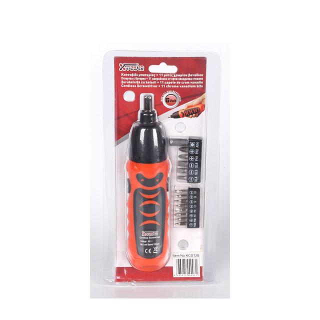 KCS12B-S14B аккумуляторная 6V Щелочная аккумуляторная отвертка с несколькими битами