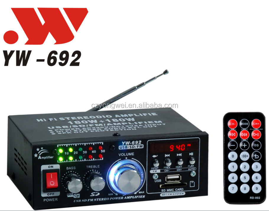 Автомобильный аудио усилитель мощности YW 692AC/DC