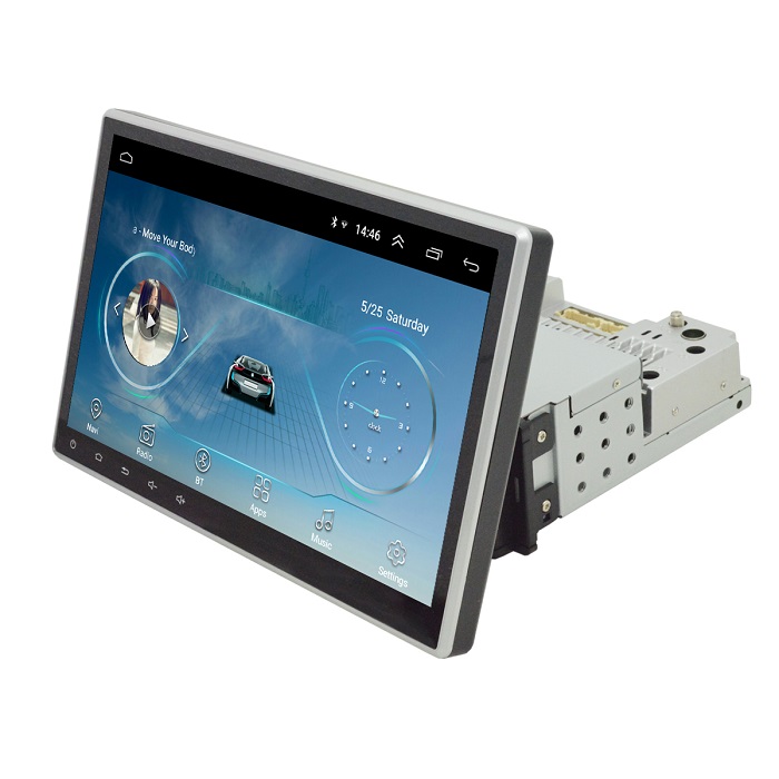 Поворотный экран, один Din, 10,1 дюйма, GPS-навигация, Android 8,1, автомобильный DVD-плеер, Авторадио