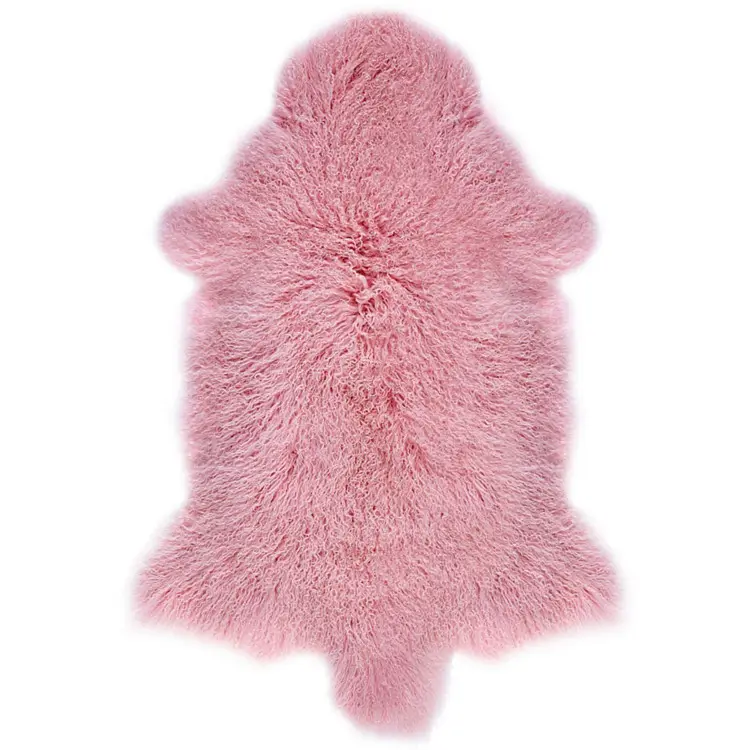 Natural Home Textiles Bright Sheepskin Leather Fur Rug