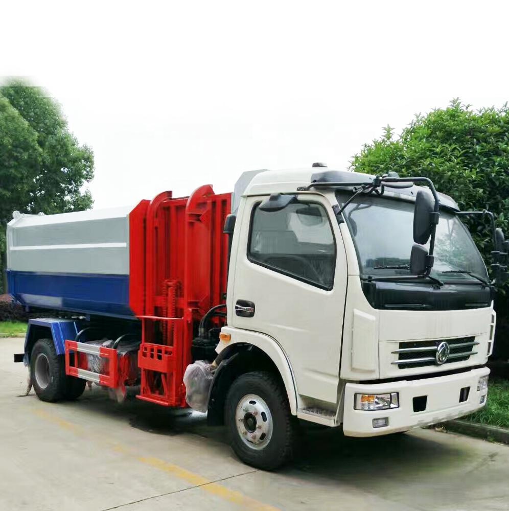 Dongfeng 4*2 грузовик для очистки мусорных баков с боковой загрузкой, грузовик для очистки мусорных баков