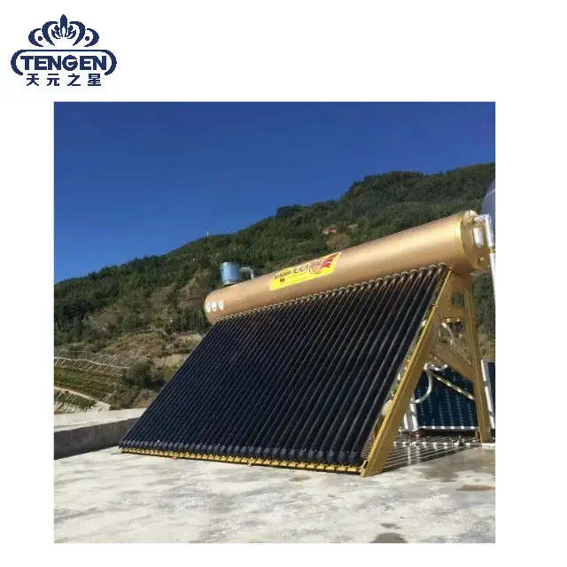 Guangzhou solar evacuated tube solar panel hot water heater for home solar system and heat pump heating project 250L