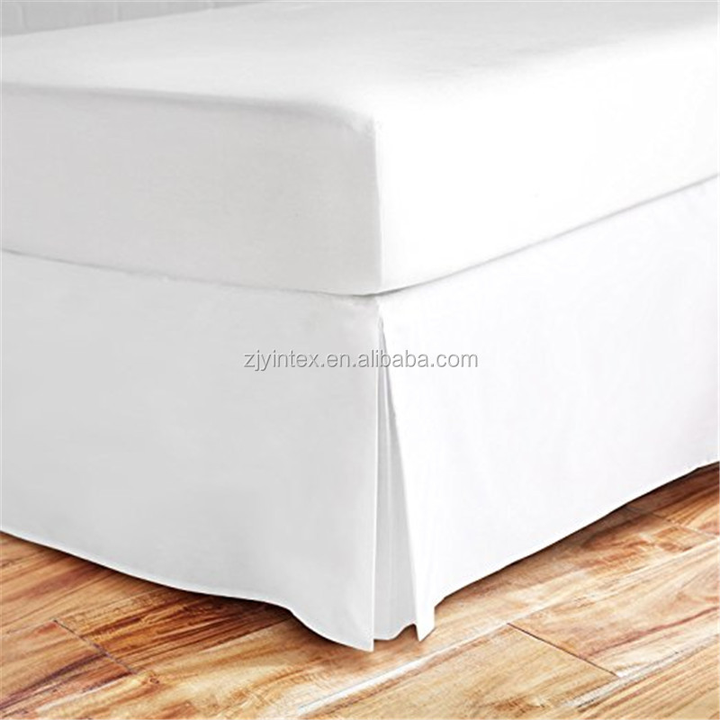 Easy fit гладкой матовой микрофибры кровать юбка с оборками