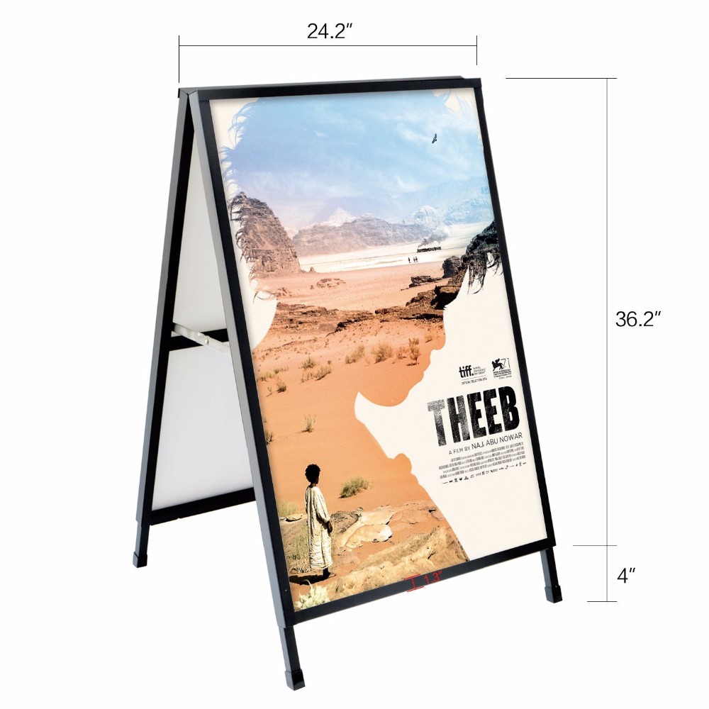 24*36 дюймовая стальная постерная доска, рамка для картин, a-Board, сверхпрочная и долговечная подставка для вывески, a-board
