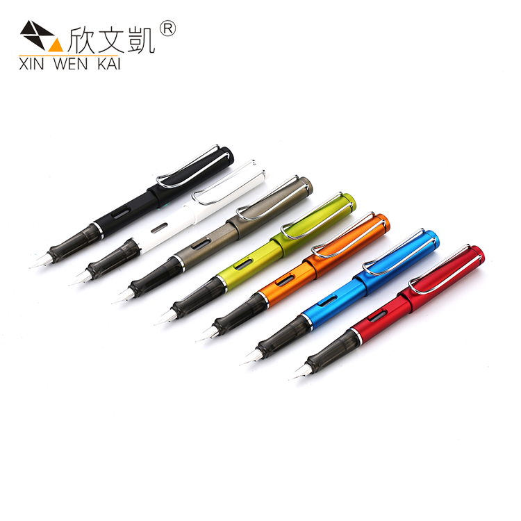Ручка перьевая jinhao пластиковая, разные цвета, гладкая, быстрое письмо, логотип под заказ, 05 мм