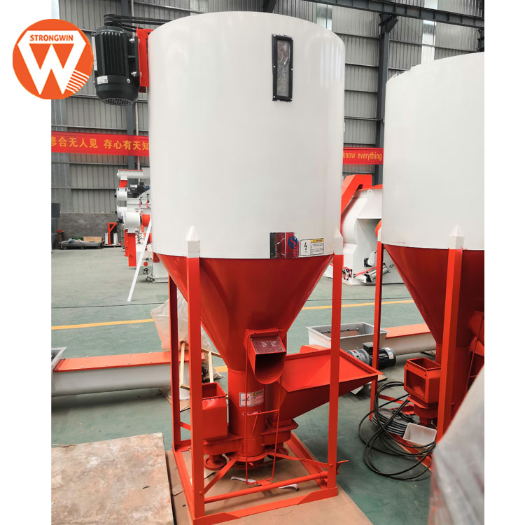 Горячая Распродажа Strongwin 1 t/h оборудование для кормления крупного рогатого скота дробилка для корма и мешалка молотковая мельница