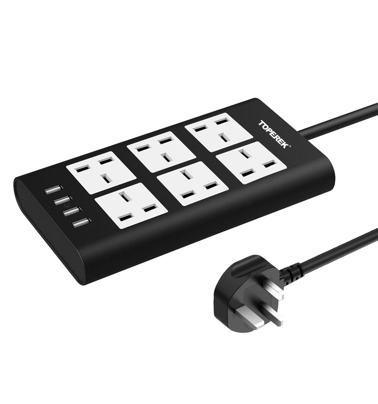Colokan listrik di Малайзия 6 розеток и 4 USB get BS1363