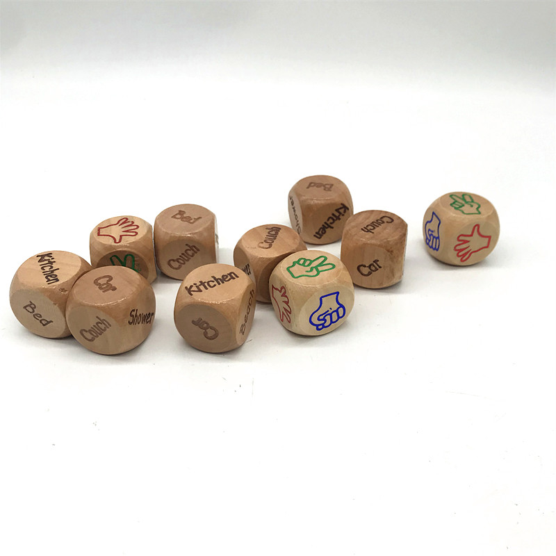 Деревянные игральные кубики, 6 сторон, 3 см