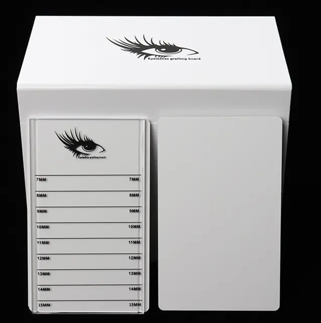 Top Quality Custom Logo Eyelash Extension 10 Pallette Acrylic Lashes Storage Box Acrylic Box For Lashes Empty
