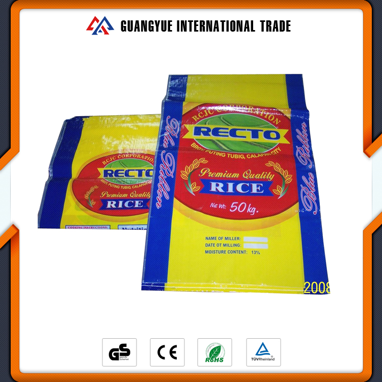 Guangyue Дешевые Цены Продукта Многоразовые ПП Тканые Мешки Для Упаковки Риса 50 Кг