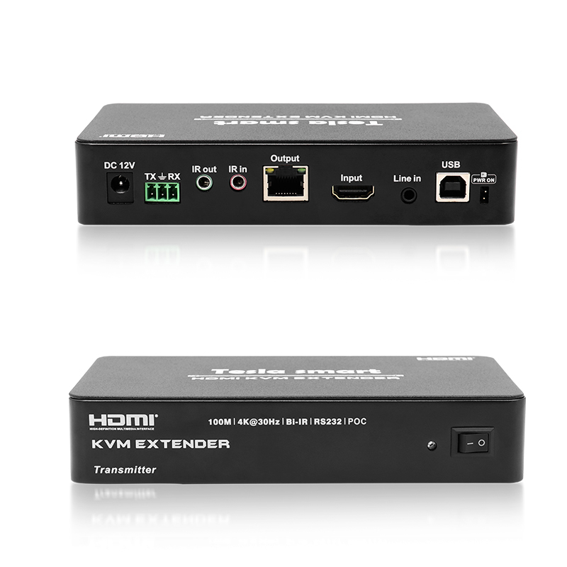 Tesla умный производитель USB2.0 hub cat5e 4K kvm extender 100m hdmi extender