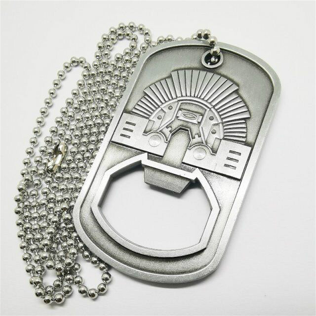 Custom blank dog tag with Rare Oakley Bottle Opener Pendant