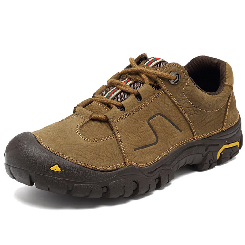 outdoor genuine leather spring autumn winter durable warm casual sports shoes men