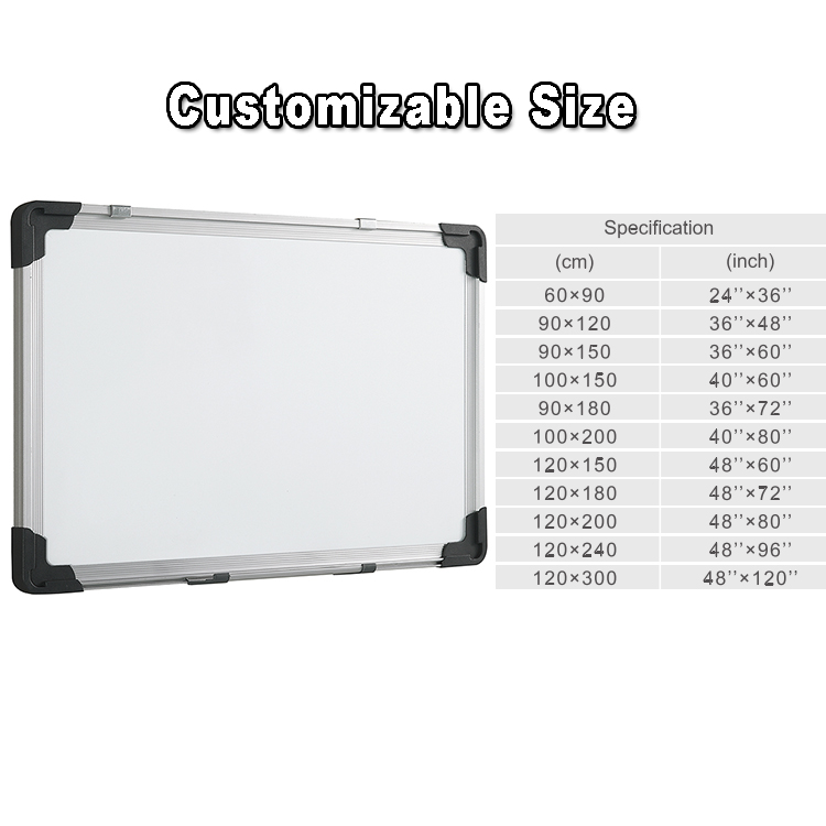 Office and school supplies Aluminium frame free stand magnetic dry erase white board