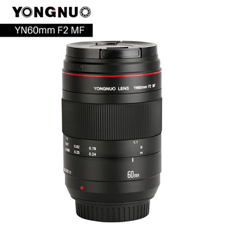 Новинка, макрообъектив YONGNUO YN60mm F2 MF 0,234 m с большой диафрагмой и ручной фокусировкой для камеры Canon