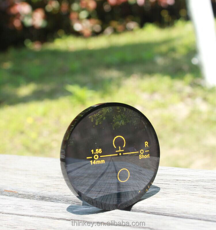 1.56 semi finished (photochromic grey/brown) progressive 14/12mm HMC/AR Optical lenses