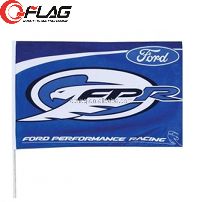 Cheap prices fanflag sports flag race flag hand flag with plastic flagpole or wooden flagpole