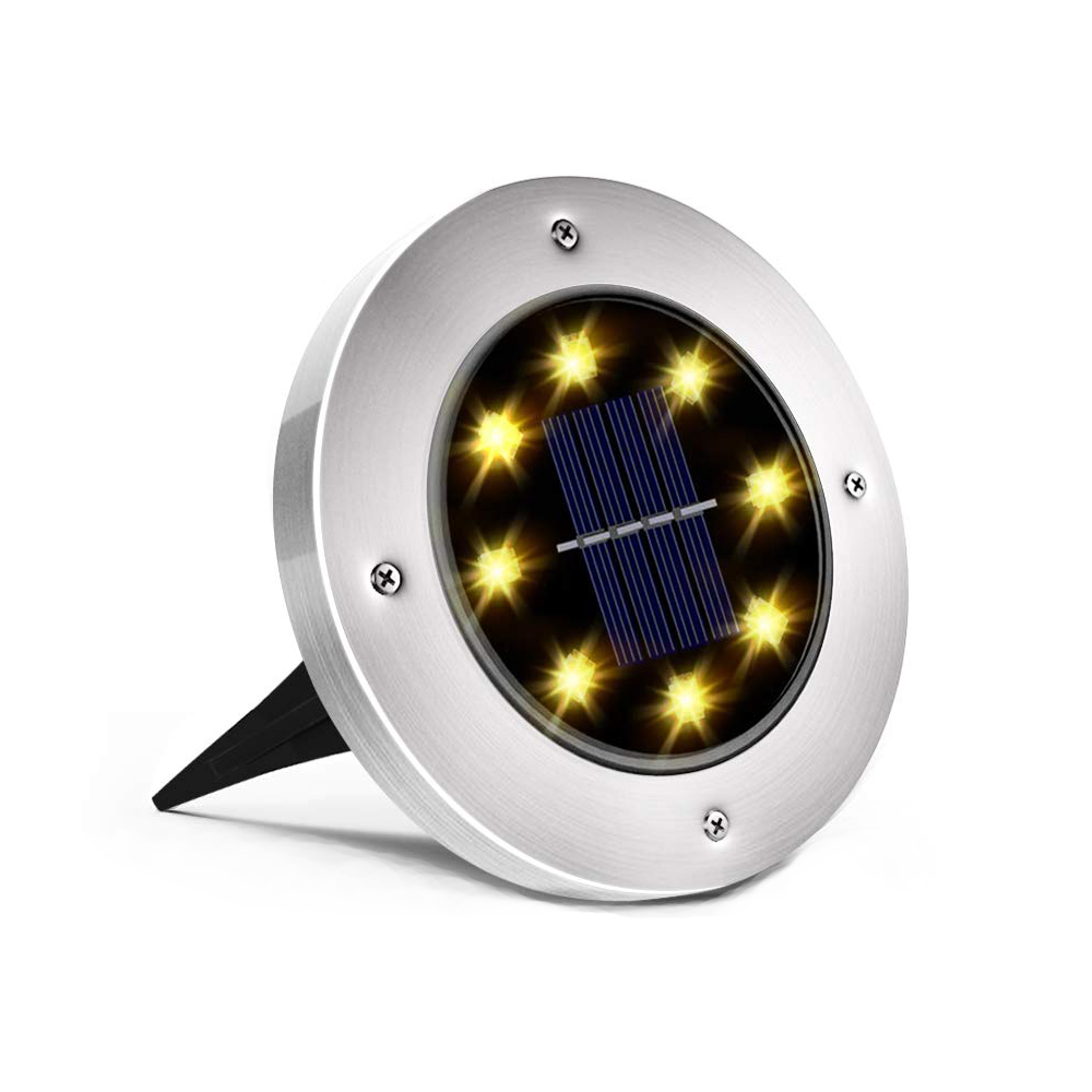 8 LED 100 люмен Солнечная энергия Наружный свет водонепроницаемый IP68 SMD садовый свет