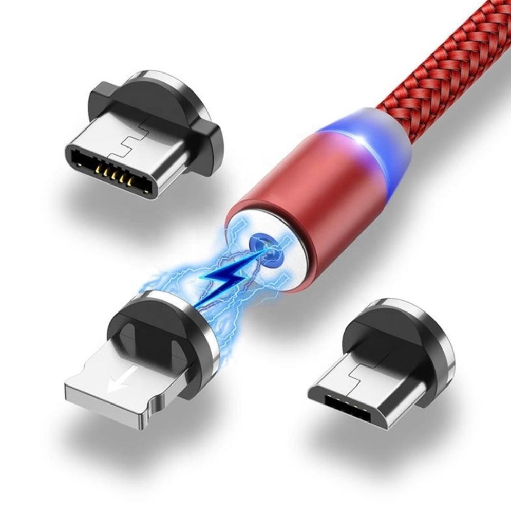 1 м 2 м 3 in1 usb кабель с нейлоновой оплеткой магнитное зарядное устройство для быстрой зарядки с портом Micro-usb Type-C Магнитный кабель для зарядки